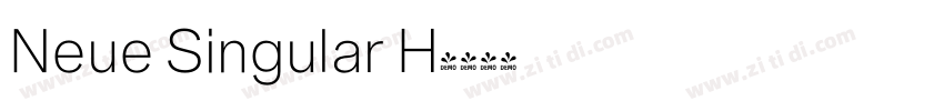 Neue Singular H字体转换